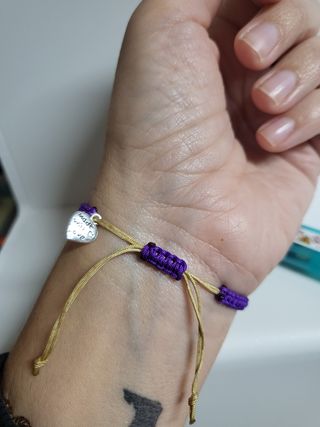Pulsera hilo maquinaria reloj 