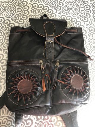 mochila de cuero