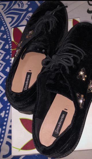 Zapato terciopelo y Swarovski