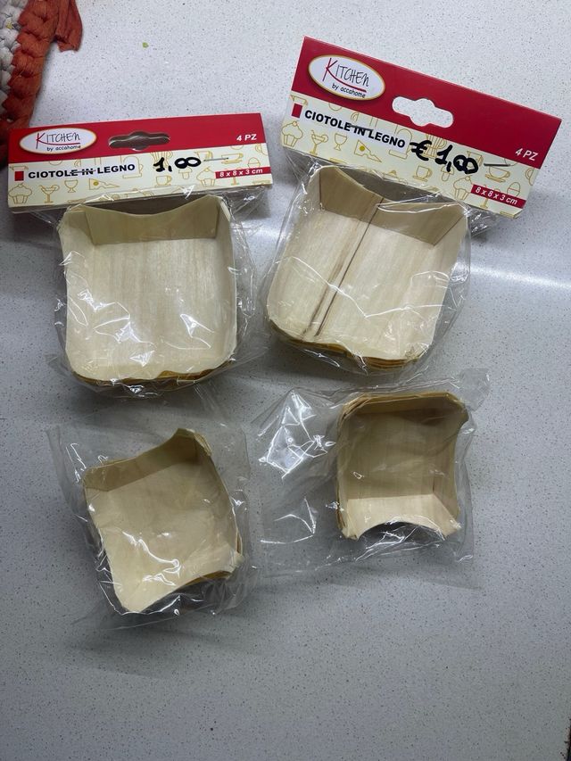 ciotole in legno per finger food