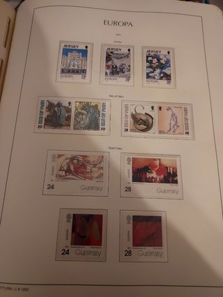Tema Europa 1993 sellos y hojas