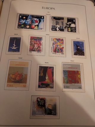 Tema Europa 1993 sellos y hojas