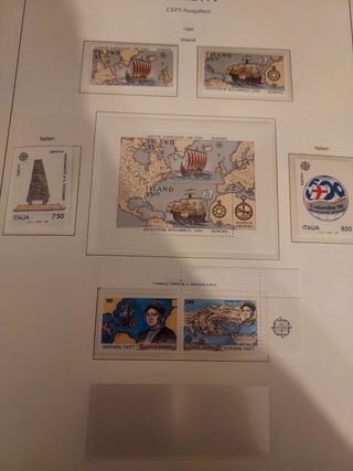 Tema Europa 1992 sellos y hojas