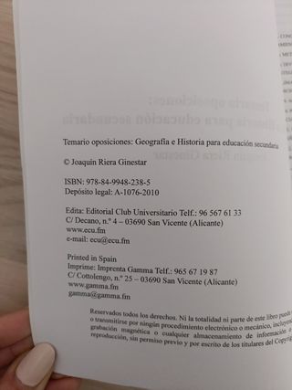 Temario oposiciones Geografía e Historia