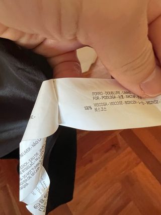 abrigo zara lana negro talla s