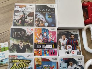 Wii más juegos y mandos.