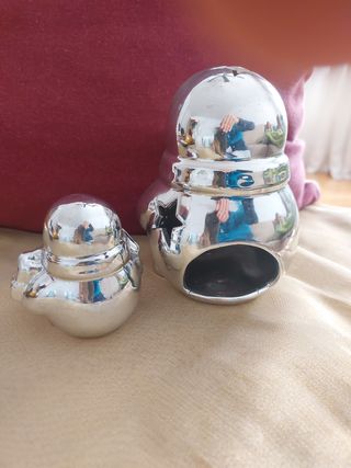 2 pingüinos navideños. Adornos Navidad