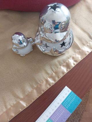 2 pingüinos navideños. Adornos Navidad