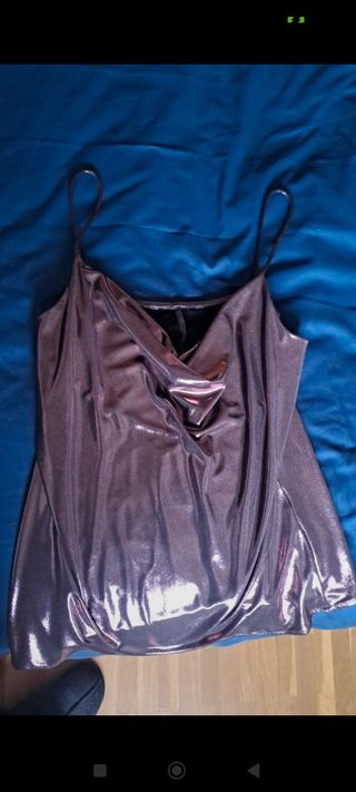 Top metalizado zara XS y S