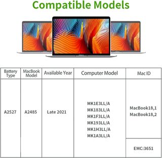 Batería A2527 para MacBook A2485 16inch 2021 NUEVA