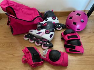 Patines en linea con accesorios