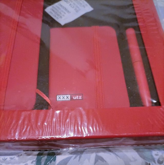 Set taccuini e penne a sfera confezionate