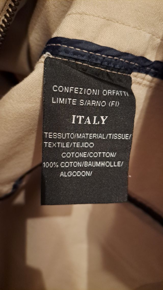 giubbino giacca cotone M