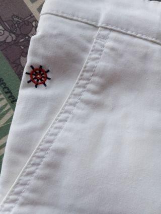 Timoneles pantalón blanco tipo chino. Talla 12