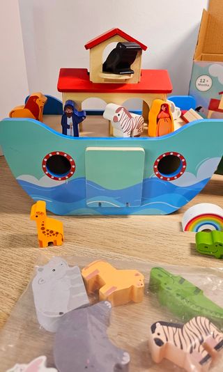 Juguete de madera clasificación arca noe