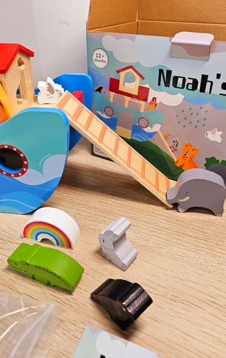 Juguete de madera clasificación arca noe
