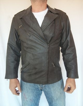 Chaqueta cuero auténtico XXL mujer Medidas indicad