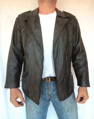 Chaqueta cuero auténtico XXL mujer Medidas indicad