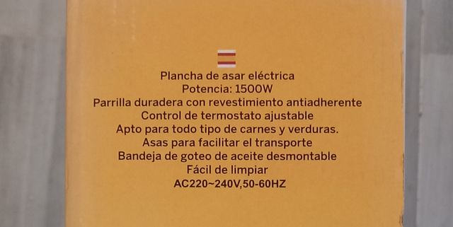 Plancha de acar 1500w.