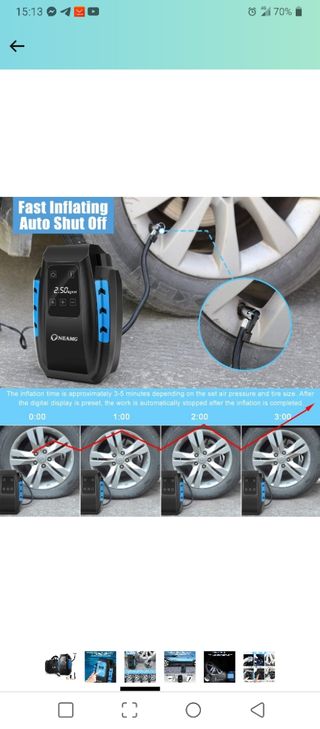 Compresor aire eléctrico portátil coche