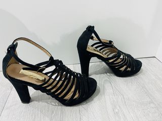 🎈 Sandalias de tacón terciopelo negras.Solo envio🎈