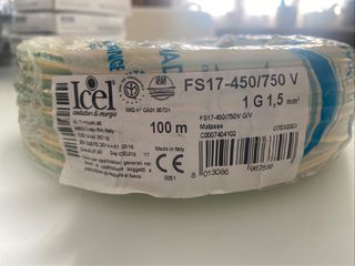 CORDINA FS17-450/750V 1,5 mm MMQ GIALLOVERDE 100 m