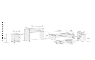 Habitacion convertible infantil alondra