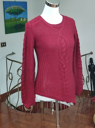 Maglione donna bordeaux. Zara . S