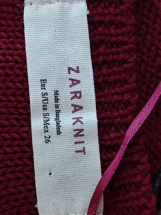 Maglione donna bordeaux. Zara . S