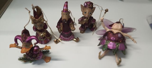 set di 5 Decori per albero di Natale