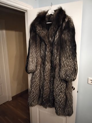 Abrigo  zorro plateado 