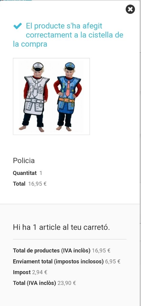 Disfraz policia + rotuladores NUEVO!