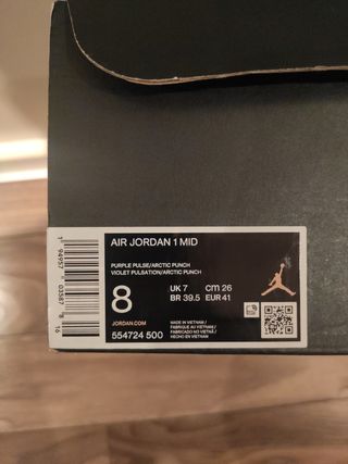 Jordan 1 purple aqua
