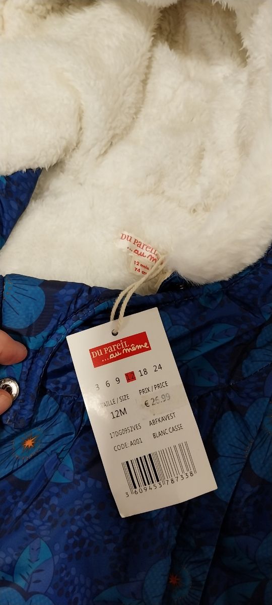 Mono Nieve bebé 12meses -  74cm. Nuevo.