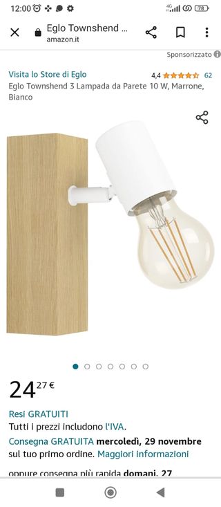 Portalampada colore legno