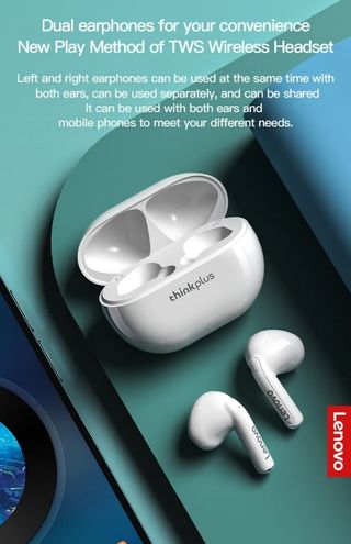 AURICULARES BT5.2 LENOVO THINKPLUS WHITE