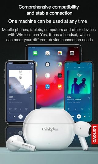 AURICULARES BT5.2 LENOVO THINKPLUS WHITE