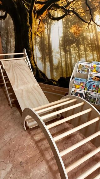 balancin forma de arco, mesa infantil triangulo 
