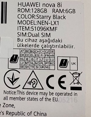 Huawei nova 8i 128/6 nuovissimo
