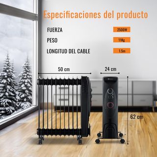 RADIADOR DE ACEITE DE 2500W
