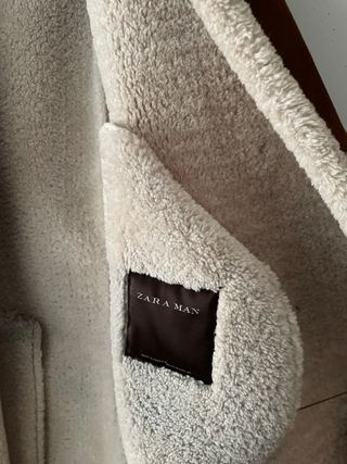 abrigo marron de ante