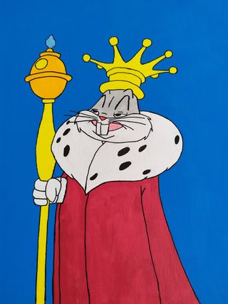 Looney Tunes Quadro Cuadro pintado Bugs Bunny