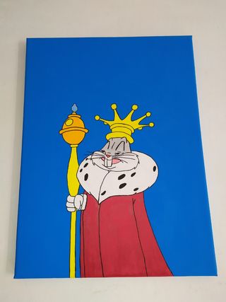 Looney Tunes Quadro Cuadro pintado Bugs Bunny