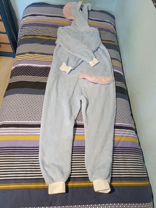 Mono pijama unicornio azul talla S