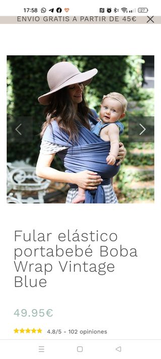 Foular elástico Bobba azul