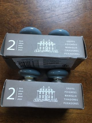 Pomos/tirador cerámica y metal (2) nuevos