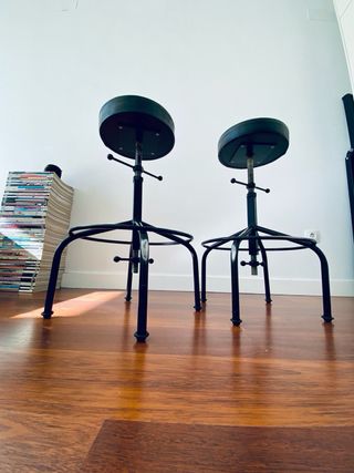 2 Taburetes giratorios estilo industrial 50x70 cm