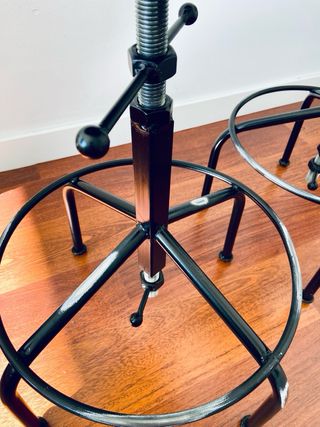 2 Taburetes giratorios estilo industrial 50x70 cm