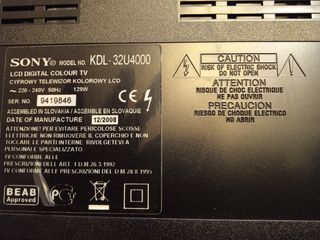 Television Sony 32" modelo Bravia