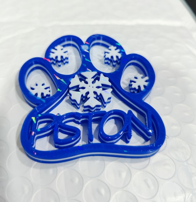 Adorno colgante llavero navidad mascota 3D